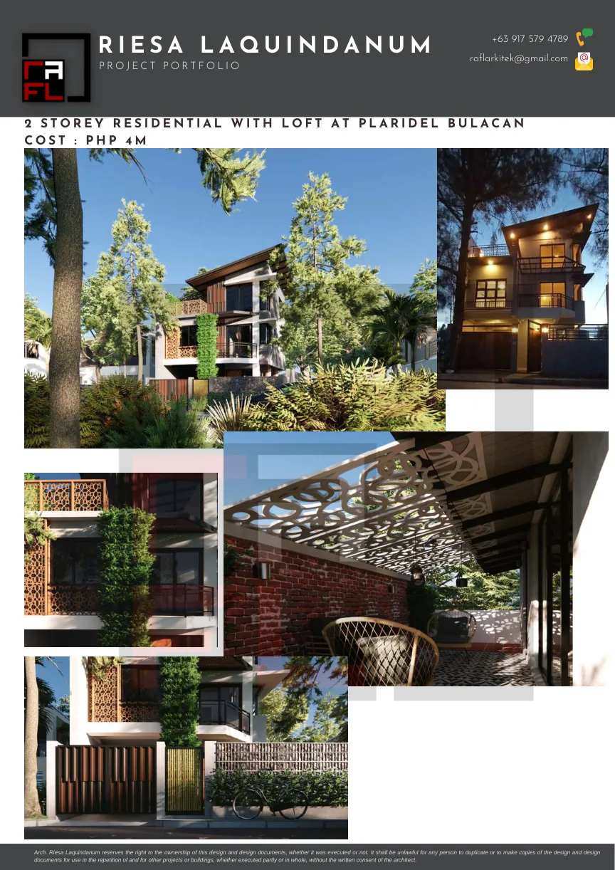 Portfolio board for Residence with Loft