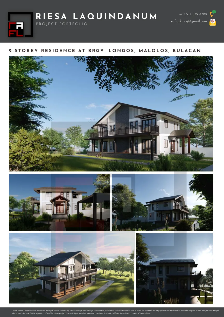 Portfolio board for Two-Storey Residence