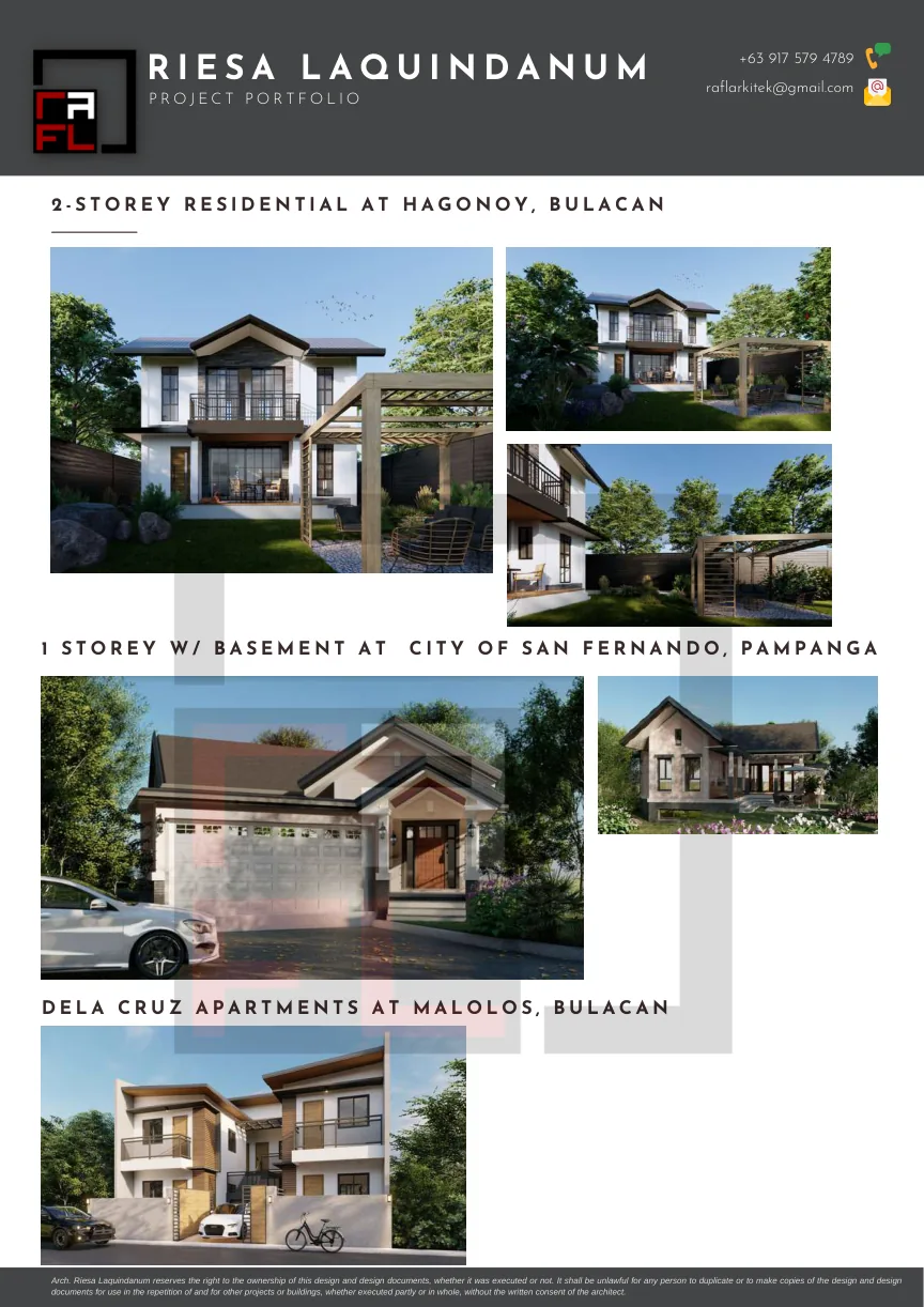 Portfolio board for Selected Residential Developments